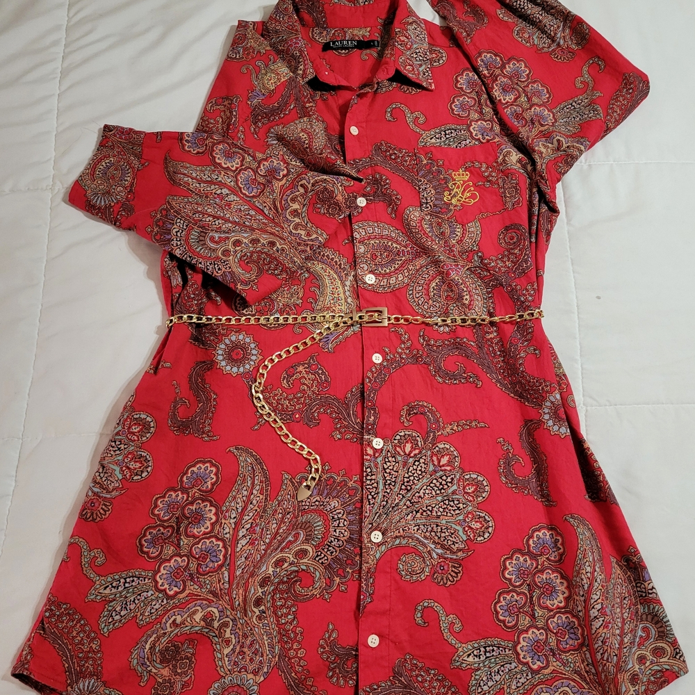 Ralph Lauren Red Paisley Shirt